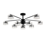 8349/10C COMFI LN26 232 черный/прозрачный, металл/стекло Светильник потолочный LED GX53 10*7W 220V NATALINA