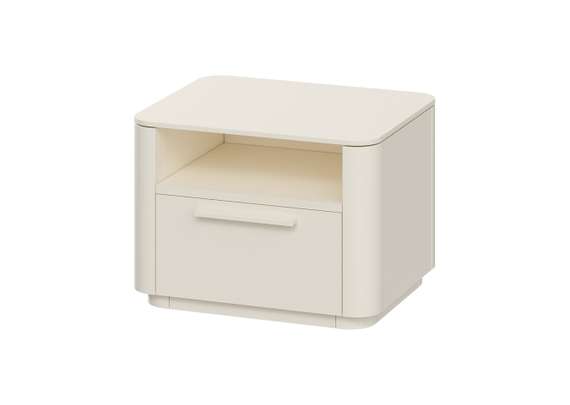 Тумба прикроватная Tammi 1 полка 1 ящик ширина 50 см (молочный)