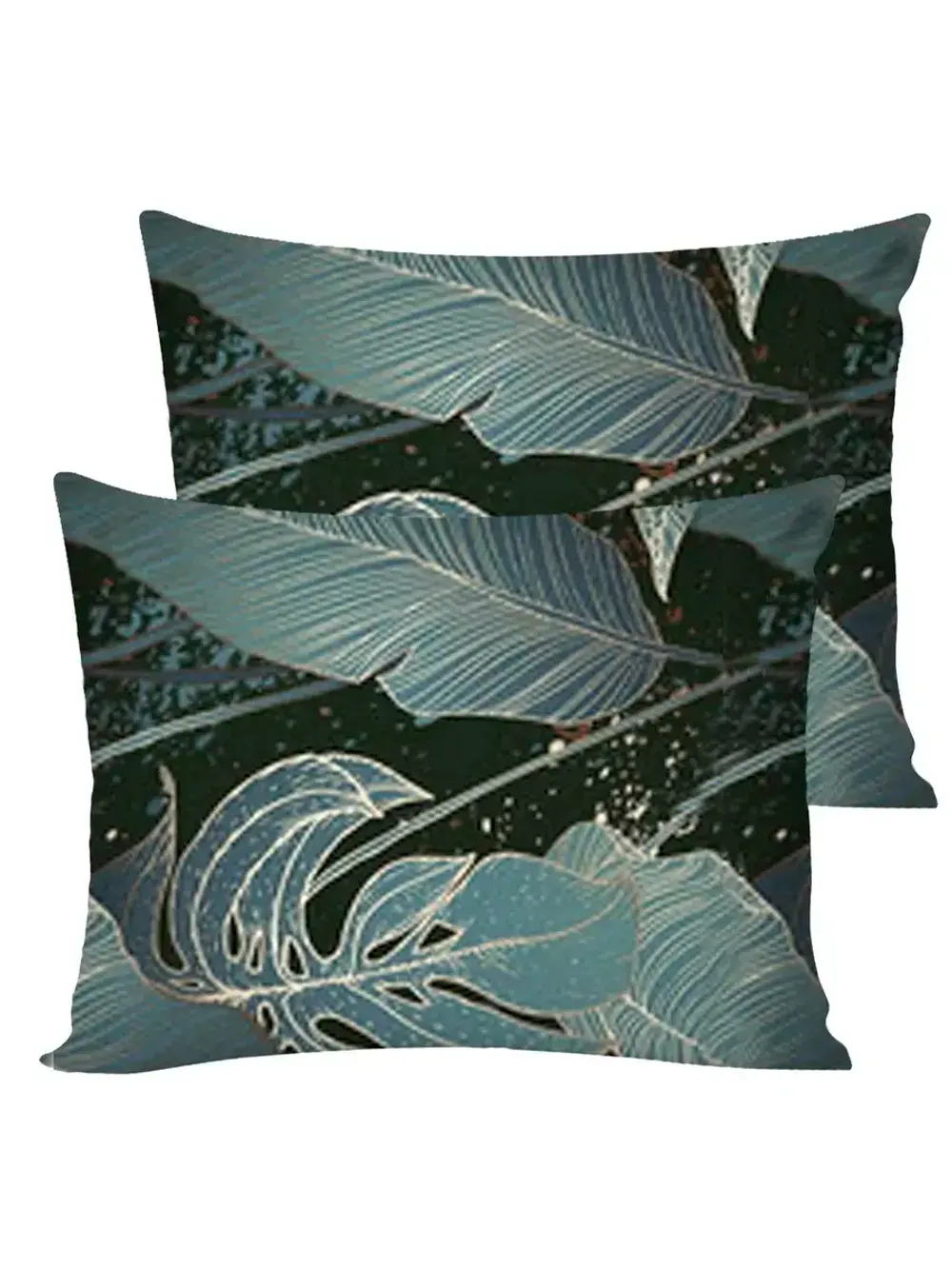 Постельное белье Полисатин Мечта "Monstera Gold" 2-спальное Наволочка 50х70 см 2 шт Простынь на резинке 160x200 см Пододеяльник 175x215 см