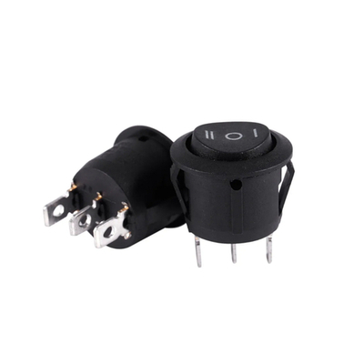 Кнопка круглая 6A/250V 10A/125V 3-контактный 3-позиционный поворотный переключатель типа "лодочка"