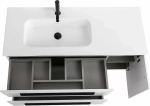 Тумба с раковиной Cezares ECO-CER-N 120 ECO-CER-N-1200-2C-1A-SO-BL белая глянцевая