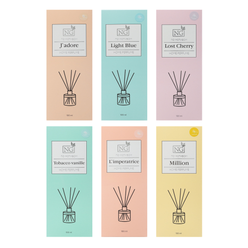 NEW GALAXY Диффузор Home Perfume, L`mper, Tab.vanille, Light blue, Mill., J`adore, Lost Ch. 100мл