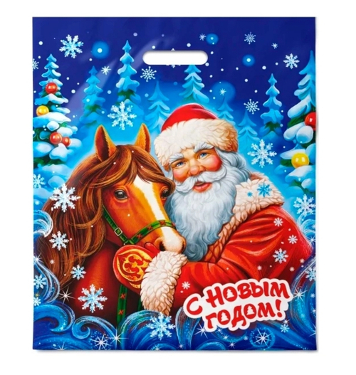 ПАКЕТЫ ПРОРУБЬ 40*47 ЛАМИНАТ НОВЫЙ ГОД 50\500 ШТ.