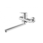 F6121179CP-01L BRAVAT REAL Смеситель для ванны с длинным изливом (к/к 4)