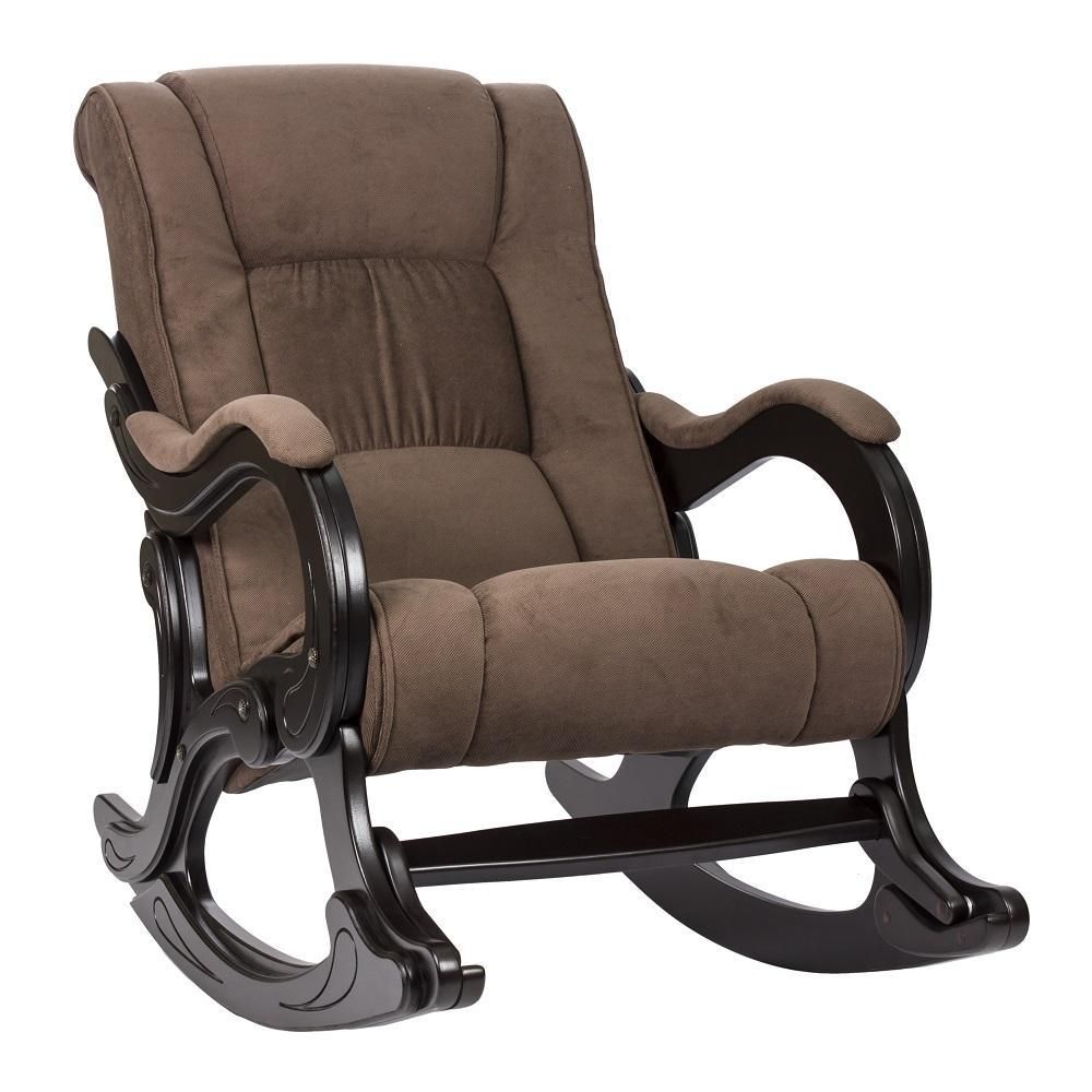 Кресло-качалка Модель 77, венге, ткань велюр Verona Brown