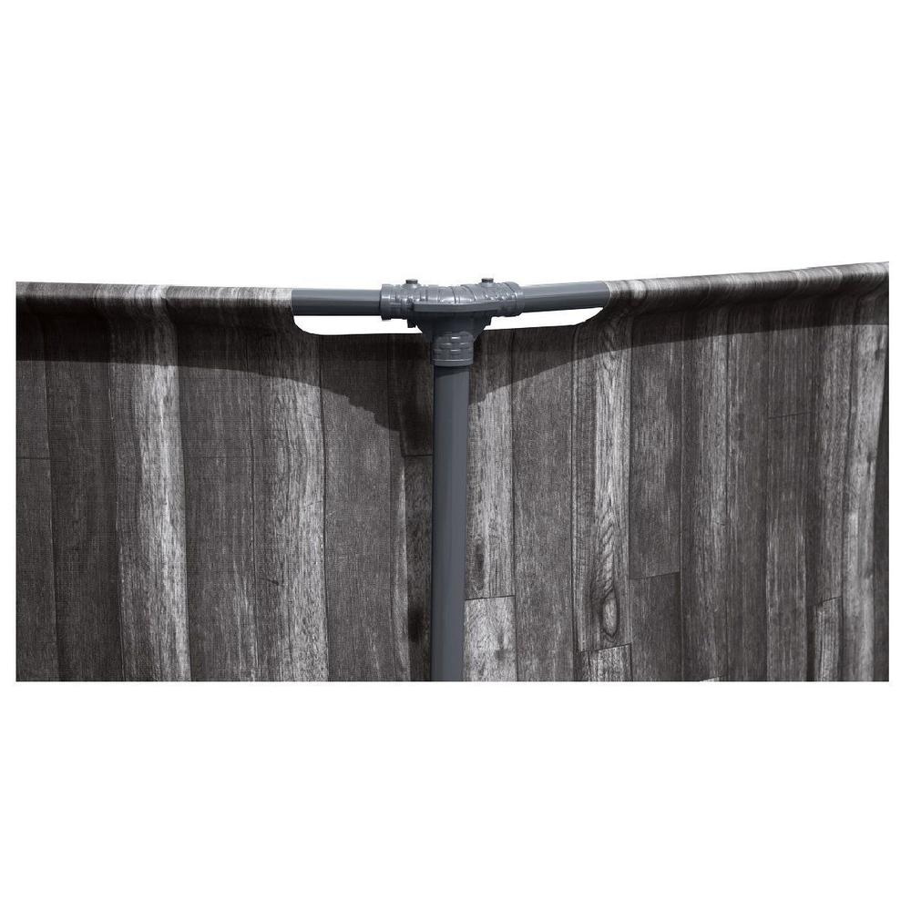 Каркасный бассейн Bestway Steel Pro Wood Style 5614Z (427х107 см) с картриджным фильтром, тентом и лестницей
