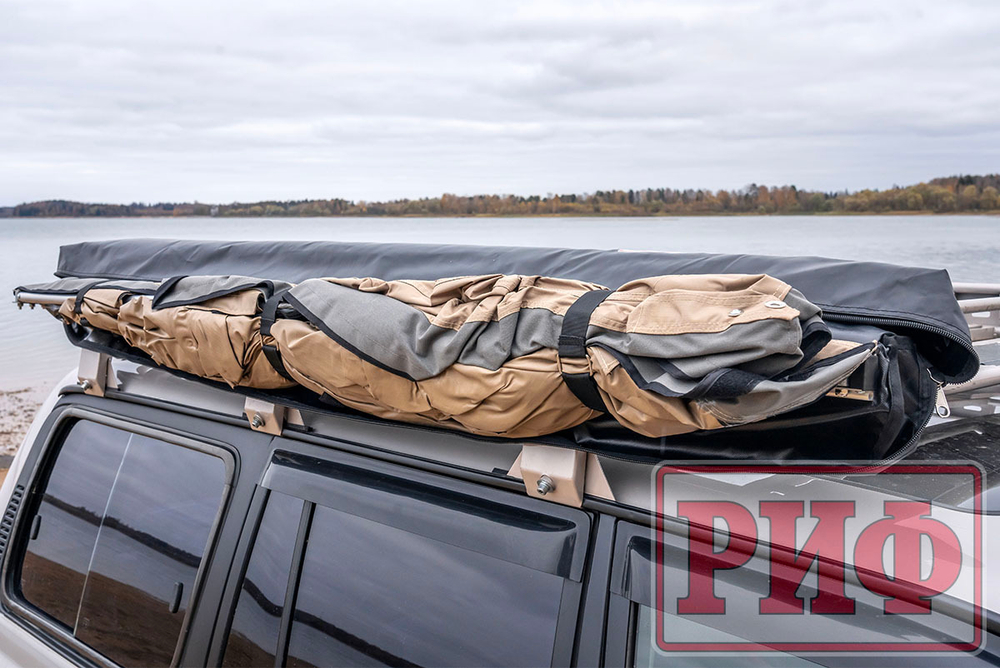 Маркиза автомобильная комбинированная (прямоугольная с веерной частью) 2,0х2,0 м (правая) РИФ