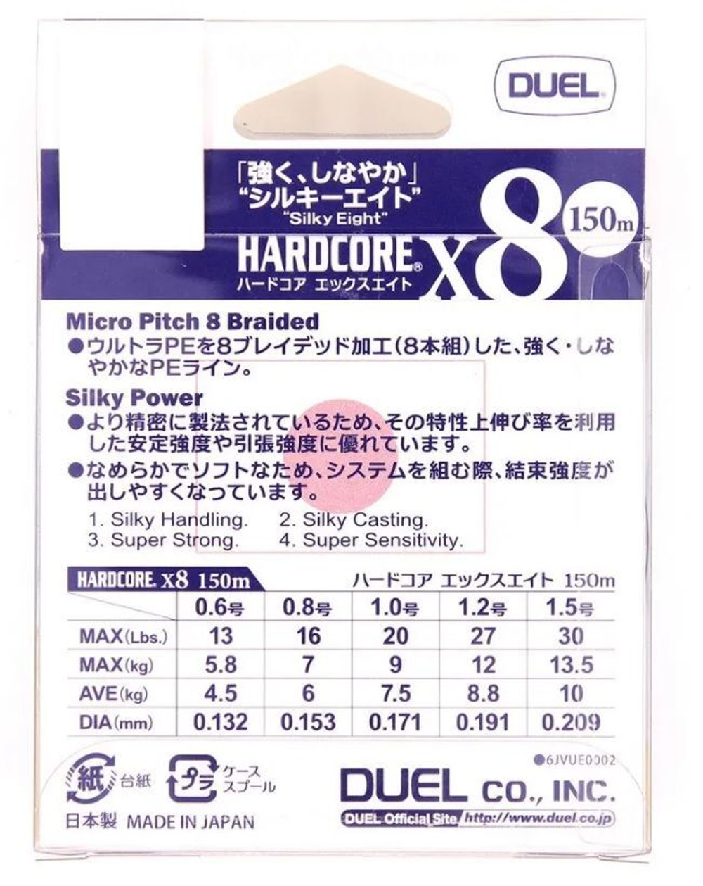 Плетеный шнур для рыбалки Duel PE Hardcore X4