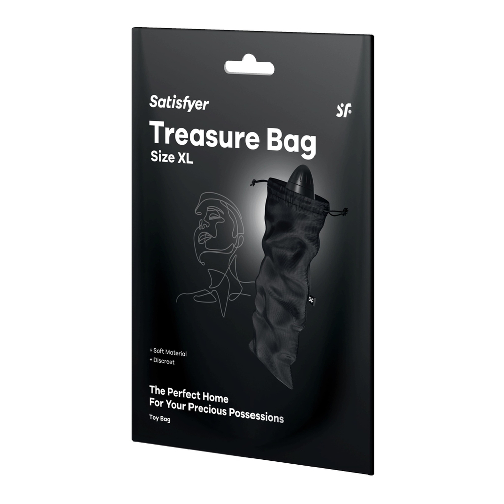 Мешочек для хранения вибромассажера Satisfyer Treasure Bag XL (black)