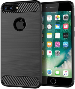 Чехол для iPhone 8 Plus цвет Black (черный), серия Carbon от Caseport