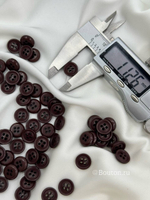 Пуговицы на прокол коричневые