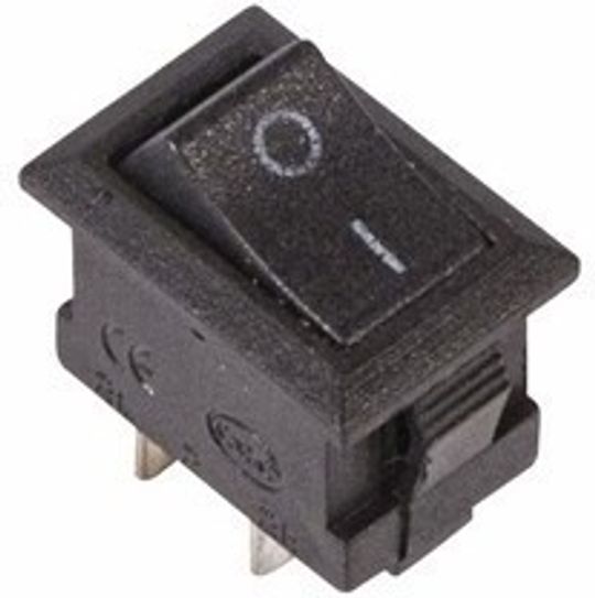 Клавишный выключатель 250В 3А (2с) ON-OFF черный