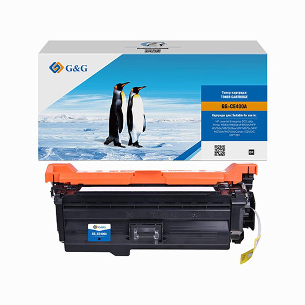 Картридж G&amp;G, аналог HP CE400A (507A) для M551/M570/M575 черный (5.5k)
