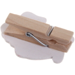 Прищепки декоративные «Дед Мороз» 4 см (набор 6 шт)