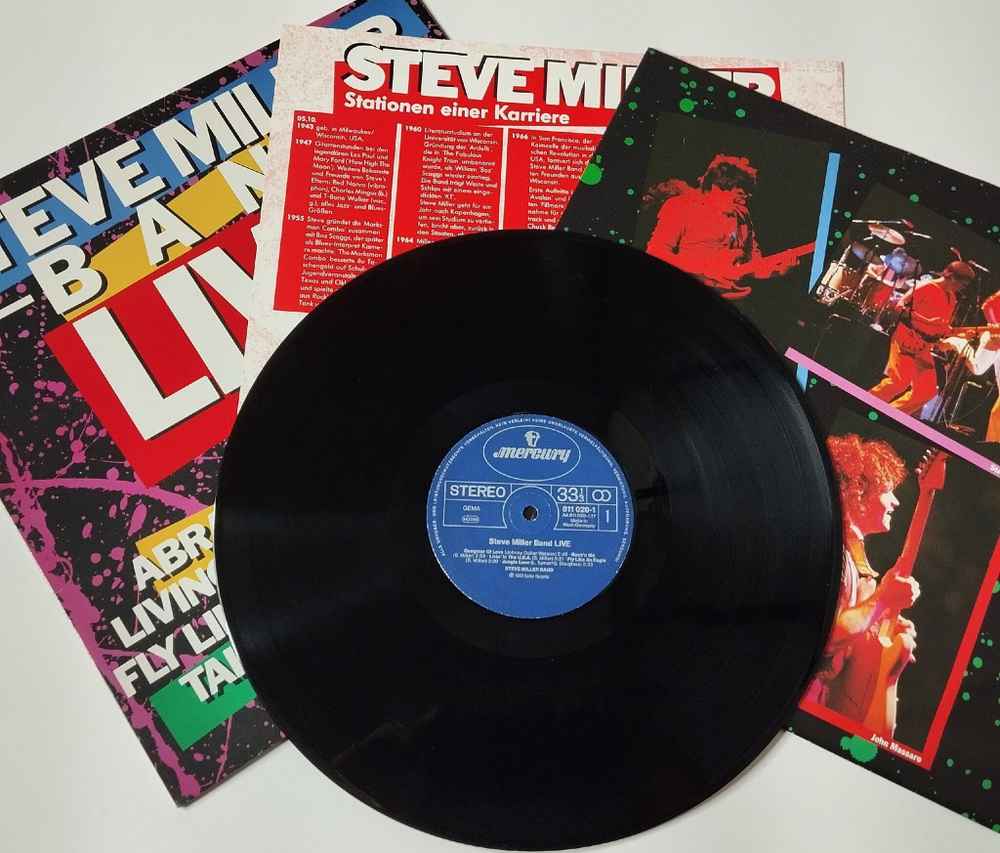 Винтажная виниловая пластинка LP Steve Miller Band Live (Germany 1983)