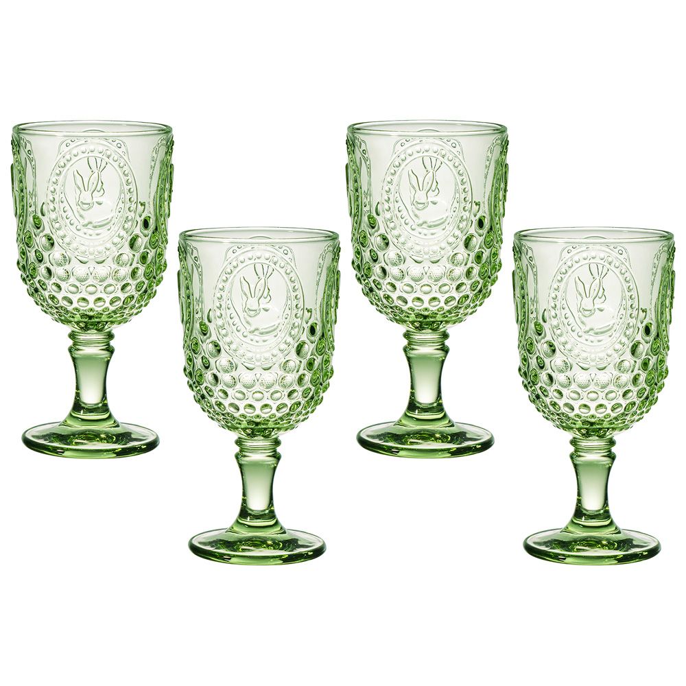 НАБОР БОКАЛОВ ДЛЯ ВИНА "SUNDAY" GREEN 4 ШТ/280 МЛ