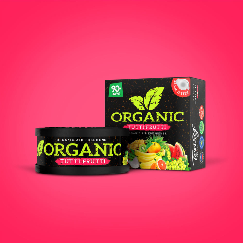 Ароматизатор "Tensy" на панель банка ОРГАНИК Тутти фрутти (40шт/кор)