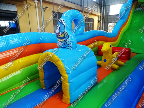 Коммерческий надувной батут "Парк развлечений" 14*7*7,5 м