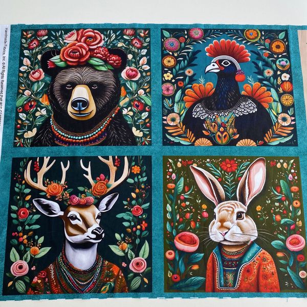 ВОЛШЕБНЫЙ ЛЕС #2 . купон,  100% хлопок Handmade Fabrics 2
