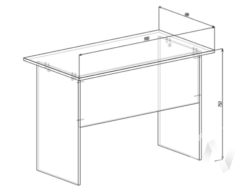 Компьютерный стол КЛ №9.2 (черный/желтый)