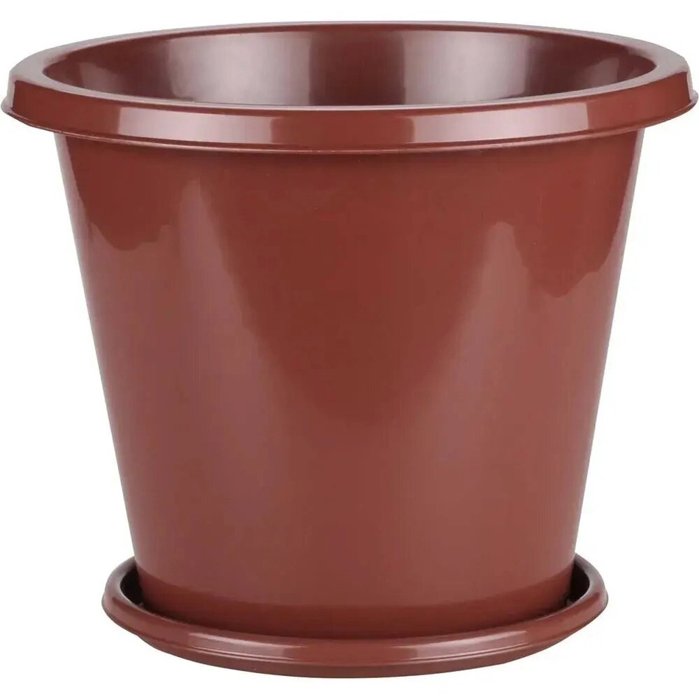 Горшок цв. Эконом 10л (коричневый) (комплект 18 шт)