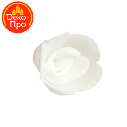 Вафельные цветы "Розы малые сложные белые"  40 мм h30 мм 7шт