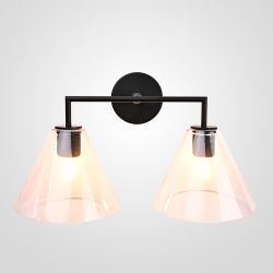 Бра Rh Utilitaire Funnel Shade Double Sconce Black By Imperiumloft