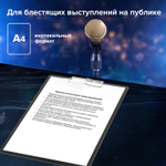 Доска-планшет BRAUBERG "Contract" с прижимом А4 (313х225 мм) пластик 1 5 мм черная (5 штук в упаковке)
