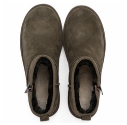 UGG Mens Classic Ultra Mini Zip Boot Khaki