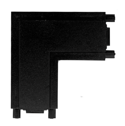CLARUS Коннектор L образный 48V для магнитного ультратонкого шинопровода, черный, 100 шт