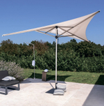 Зонт-парусник 2.9х2.9 м Scolaro Vela Titanium, титан, слоновая кость