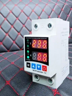 Реле контроля напряжения 63A 220В, с защитой от перегрузки по току 63А (однофазное), на DIN (ДИН) рейку, модульное.