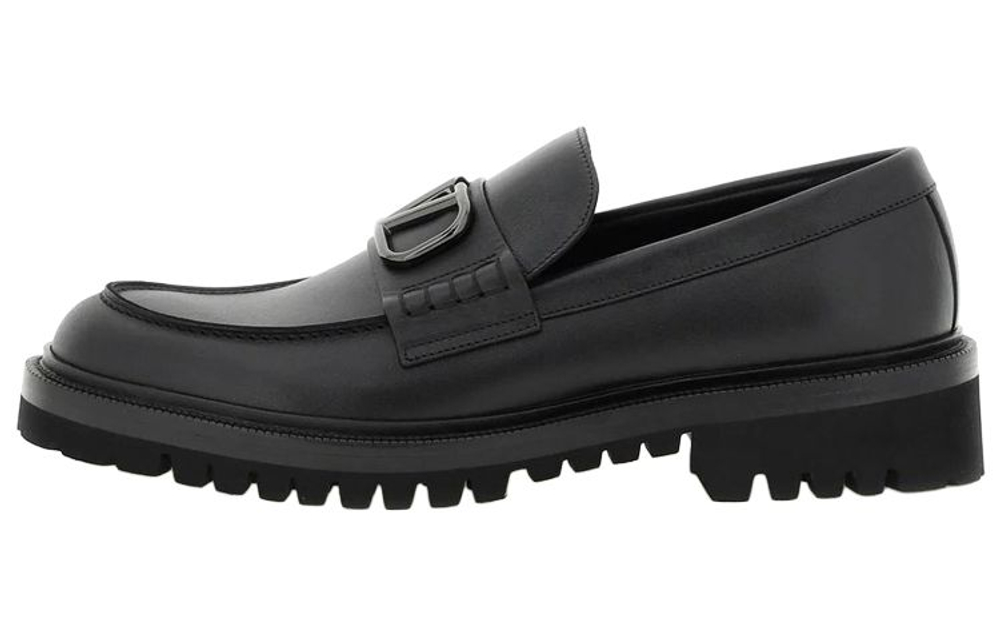 Valentino VLogo Plaque Slip-On Loafers