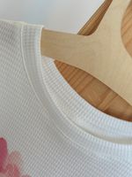 Футболка вафельная "Сердечко" на девочку