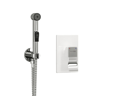 A010656WHITE Встраиваемый комплект для биде со шлангом 100 см