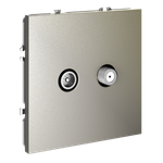 Розетка телевизионная встраиваемая VOLTUM S70 оконечная TV+SAT, (шелк)