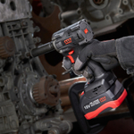 MIGHTY SEVEN (DW-404A) Гайковерт аккумуляторный ударный 1/2", 900 Нм, 18 В, укороченный, кейс