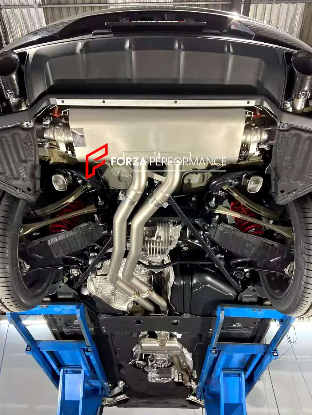 Спортивная выхлопная система с заслонками для Porsche Cayenne 9Y0 2017+ 3.0T Порше Каен