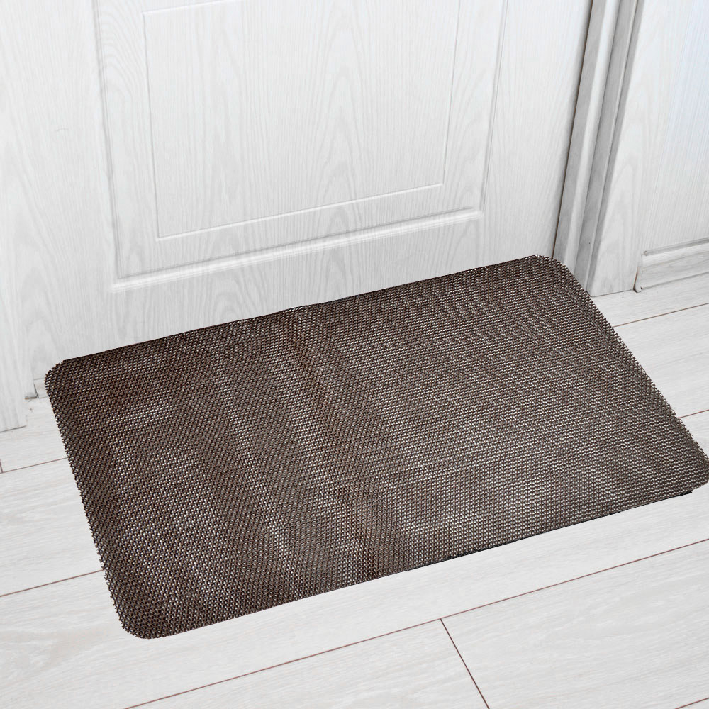 Коврик 50*80см противоскользящий, ПВХ S-mat Zig Zag, коричневый