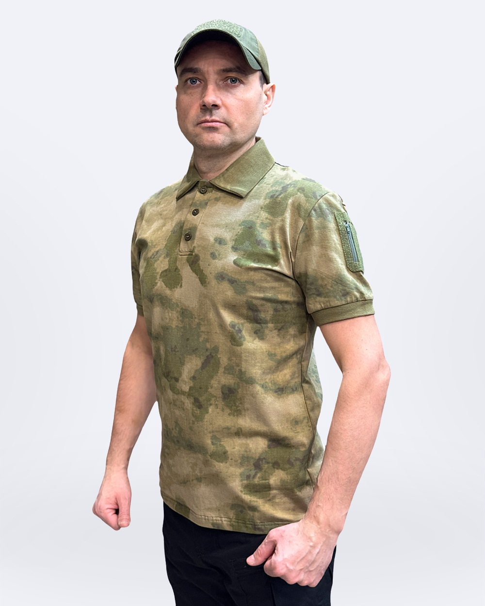 Футболка лес с воротом 4