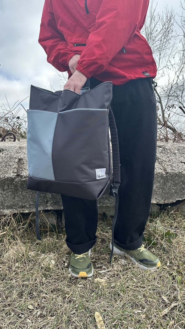 Рюкзак Colour Block Backpack сине-голубой - фото 3