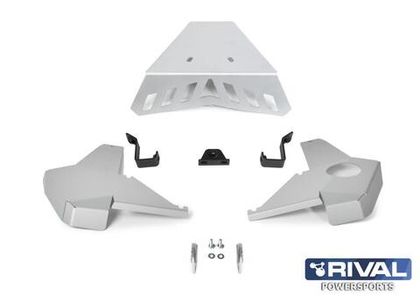 Комплект накладка бампера и защита днища для снегоходов RM Vector 551I/551 (полный комплект) Rival 444.7729.1