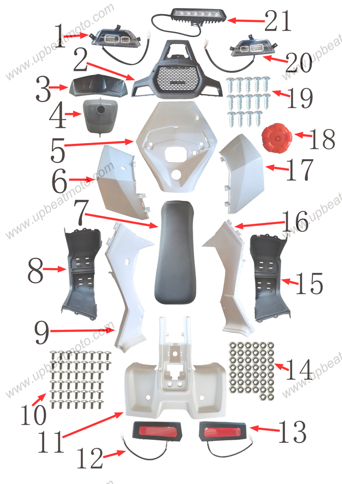 Запчасти к квадроциклу Motax Grizlik Super Lux | Premium. Рис. 8