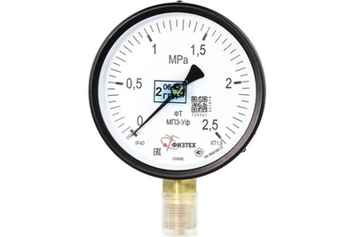 Манометр МП3-Уф 0-2,5 МПа кт.1,5 d.100 IP40 M20*1,5 РШ