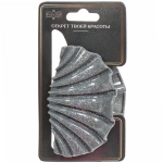 Заколка - краб для волос «AKS - MANTANA», микс 6 цветов, ракушка, 8*5см