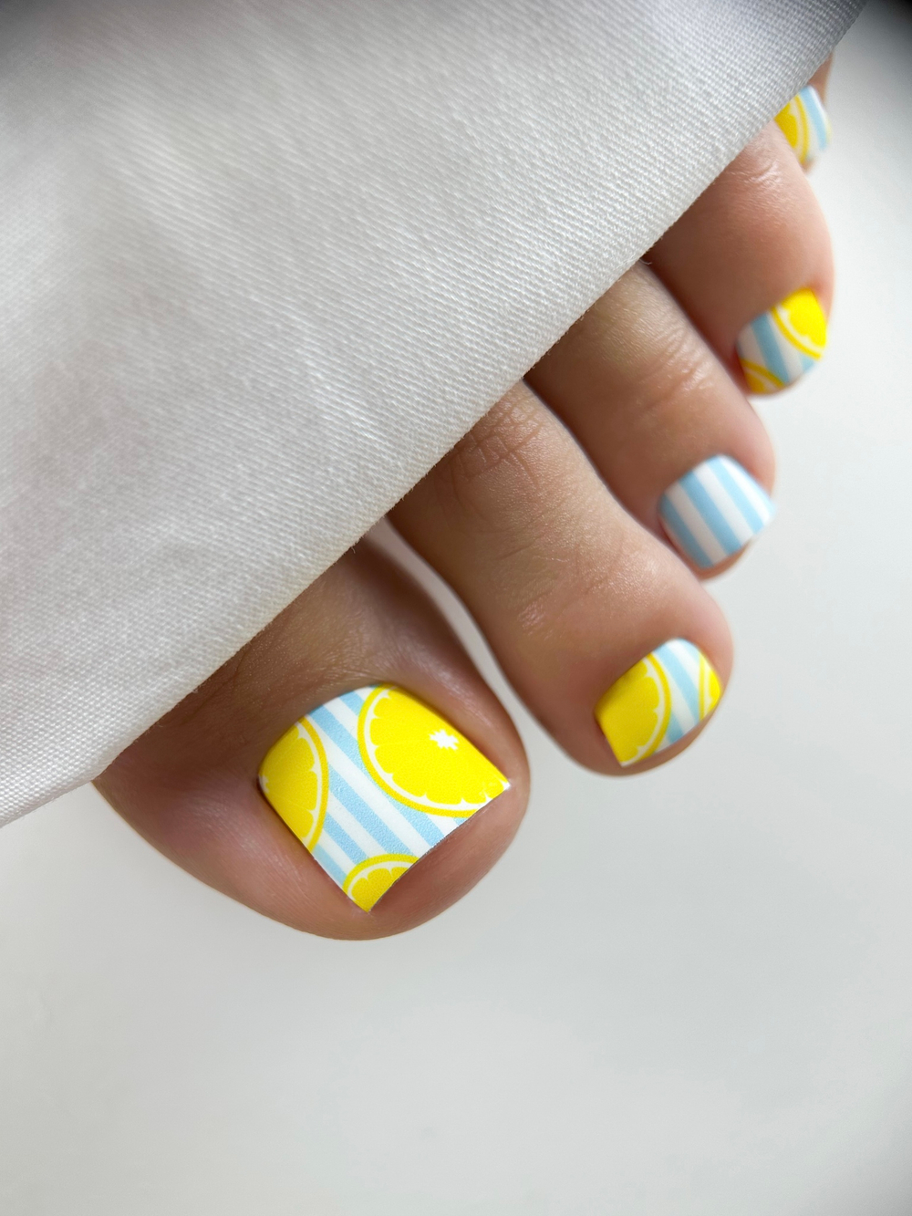 Crazy Manic Плёнки для ногтей для педикюра striped lemon p