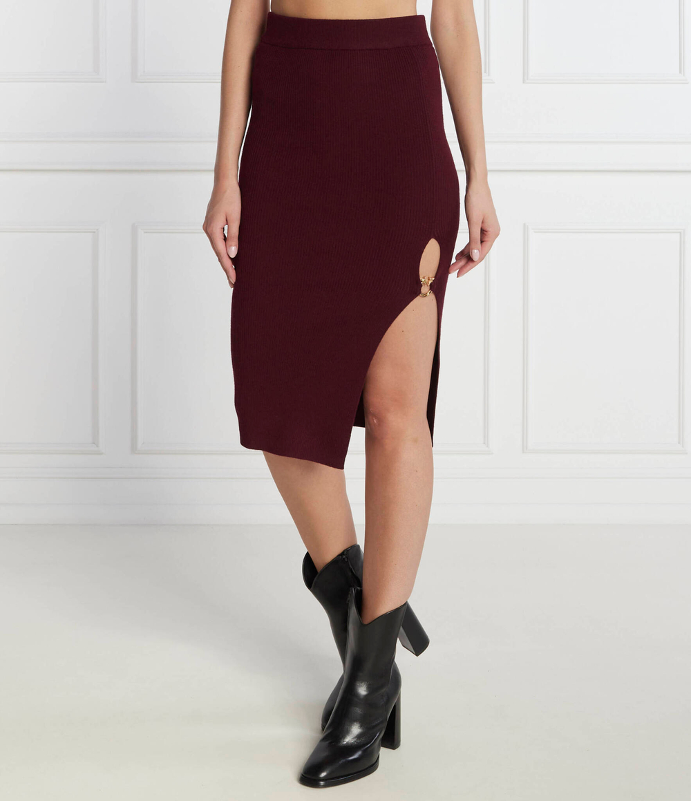 Хлопковая юбка Pinko - бордовый(101844 A15S)