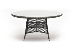 "Эспрессо" плетеный круглый стол, диаметр 150 см, цвет графит