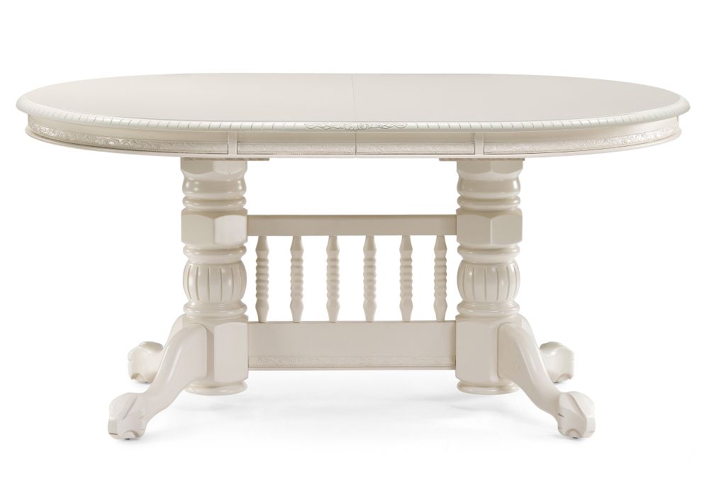 Деревянный стол Кантри 160(200-240)х107х78 слоновая кость