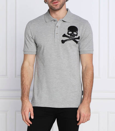 поло Philipp Plein - серый(MTK5860 PTE003N)